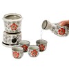 Foraineam Ceramic Sake Set with Warmer, Japanese Style Porcelain Hot