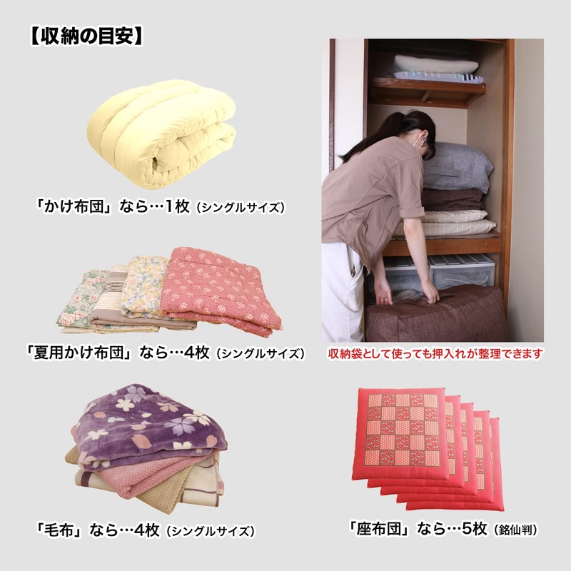 Sunbelm L11910 Futon Storage Bag for Cushioning Duvet (Mite Resistant),