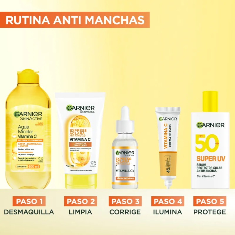 Garnier Skin Active Contorno Ojos Express Aclara Vitamina Niacinamida Cafeína