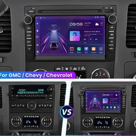 Android 14 Car Stereo Radio for Ram 1500 Chevy Express 2500 Silverado Sierra Yukon Suburban 2013-2019, 9 inch Touch Screen Carplay Android Auto Car Radio Bluetooth Carplay GPS Navi WiFi, 4+64G