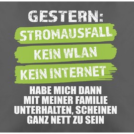 Shirtracer Cushion Cover – Gaming Cushion – Yesterday Power Outage No WiFi No Internet I Gamer Gift Funny – 50 x 50 cm – Grey – Joke Gaming Cushion Cover Gamer Cushion Covers