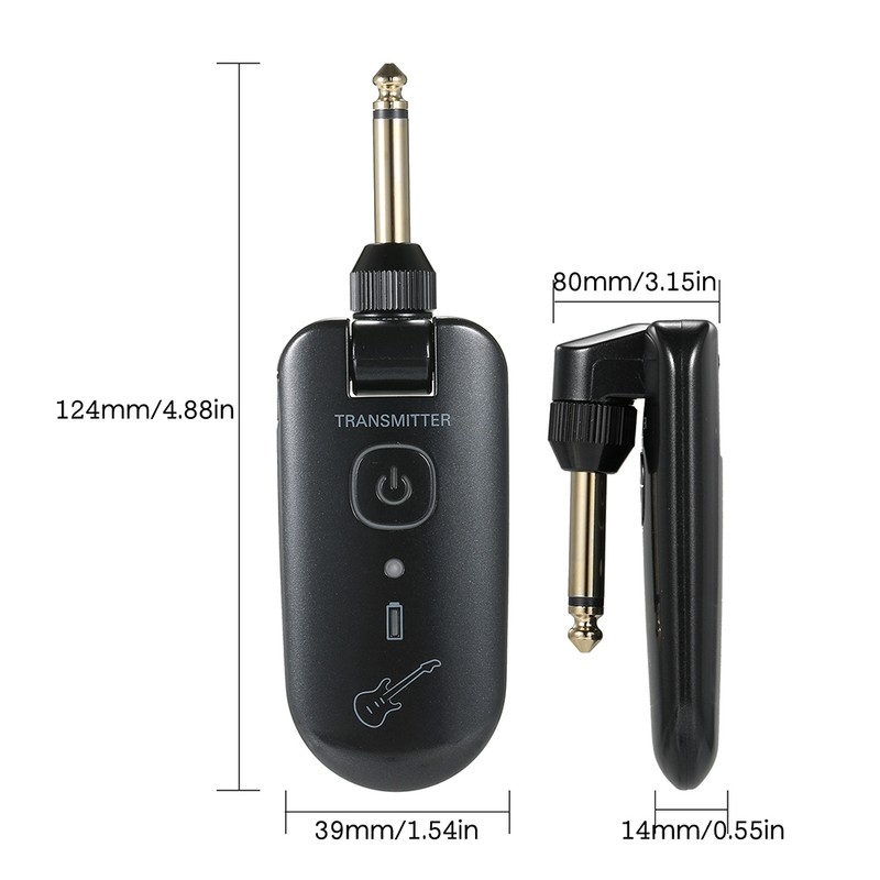 double W3 Portable UHF Wireless Guitar Transmitter and Receiver Set