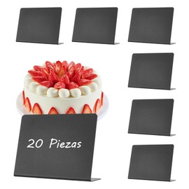 Pizarrón Pequeño, TXG 20 Piezas Mini Letreros de Pizarra de Mesa, Etiquetas de Precios para Panadería, Pizarrón Negro para Cafetería, Buffet