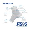 OrthoSleeve FS6 Compression Ankle Brace for Plantar Fasciitis, Heel Pain,