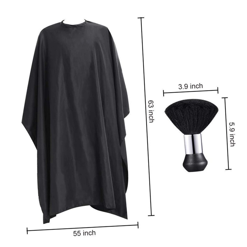 Baluue 1set Barber Supplies Kit Hairdressing Cape Brush Neck Duster
