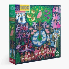 eeBoo 12 Days of Christmas 1000 Piece Jigsaw Puzzle eeBoo New