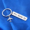 MAOFAED Pilot Gift Fly Safe Keychain Traveling Keychain Flight Attendant