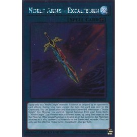 YU-GI-OH! - Noble Arms - Excaliburn (NKRT-EN023) - Noble Knights of The Round Table - 1st Edition - Platinum Rare