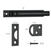 Moosyne 4 Inch Solid Brass Surface Bolt Black, Heavy Duty