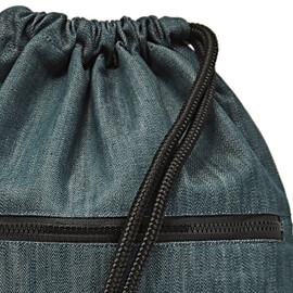By Bers Leon Gym Bag, Large Zip Outer Pocket, Inner Pockets, Inner Pockets, Inner Pockets, Backpack Bag, Women's Men's Hipster Bag, Vegan Leather Gym Bag, Draw String, Denim green zip, Gym bag