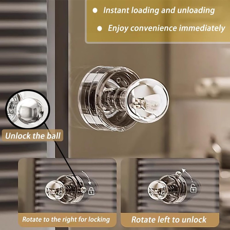 YIDELAI Powerful Suction Cup Glass Mirror Door Handle, Refrigerator Drawer