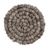 Mud Pie Felted Round Trivet, 8" Dia, Gray