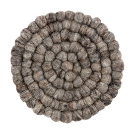 Mud Pie Felted Round Trivet, 8" Dia, Gray