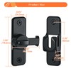KOVOSCH Black Sliding Barn Door Lock, 90/180 Degree Flip Gate