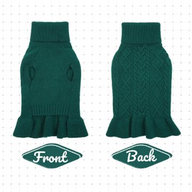 Lelepet Dog Sweater, Dog Sweaters for Large Dogs for Girls Christmas Dog Sweater Dress Pullover Dog Knitwear Cable Knit Warm Dog Dress Puppy Fall Pet Sweater,Dachshund, Shih Tzu, Large Dog Sweater