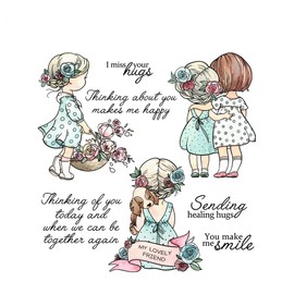 LZBRDY Reunite Friendship Clear Stamps & Dies Set - Scrapbooking, Card Making, DIY Crafting Supplies