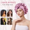 2+3 Satin Bonnet for Sleeping with Scrunchie, Satin Silk Bonnet