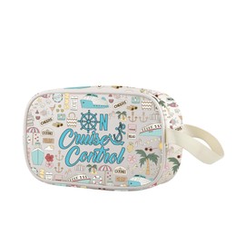 Vacation Giveaway Clear Makeup Bag Cruise Vacation Gift Cruise Trip Gift Nautical Trip Merch (Cruise Control CBag EU)