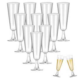 WEFHEF Pack of 25 Champagne Glasses Reusable Plastic Champagne Glasses Plastic 160 ml Champagne Flutes Champagne Flutes Transparent Hampagner Goblet Mimosa Glasses Prosecco Glasses for Champagne