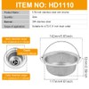 haodex Kitchen Sink Strainer Stainless Steel with Handle (2, Outer