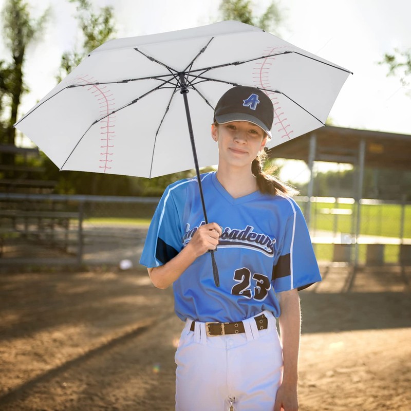 Lejorain 2 Packs Baseball Umbrella - Sports Game Umbrella Automatic
