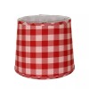 Albert Estate LTD, Red Check Drum Lamp Shade , 14"