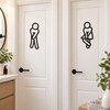 Funny Restroom Door Sign for Bathroom – 2D Acrylic Decorative