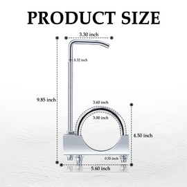 3 inch Exhaust Clamp with Hanger,Heavy Duty Exhaust Hanger with Clamp for 2-1/4" Exhaust Pipe,Universal Muffler Hanger Automotive Tools for Most Car Truck Exhaust Systems (3 inch)
