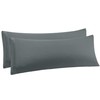 PiccoCasa Bolster Pillow Cases 2 Pack Embroidery Brushed Microfiber Body