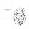 Floral Typography Sympathy Card Pack / 25 Condolences Card Set