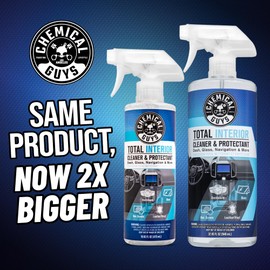 Chemical Guys Total Interior Cleaner & Protectant – Chemical Guys Interior Cleaner, Cleans & Protects Leather, Vinyl, Plastic, Rubber, Glass with a Streak-Free Finish — Cars, Trucks, SUVs, RVs, 32 oz