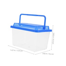 TOYANDONA Portable Plastic Aquarium Tank with Handle and Lid Versatile Fish and Reptile Carrier for Safe Transport Durable Clear Storage for Turtles Goldfish and More