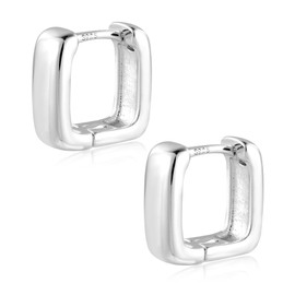 ALEXCRAFT Hoop Earrings, Gold, 925 Silver, Small Earrings, Gift for Women, Girls, for Girlfriend, Mum, Sterling Silver, No Gemstone