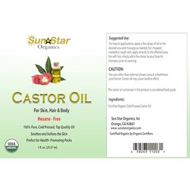 Sun Star Organics 100% Organic Castor Oil Drops 2Pack