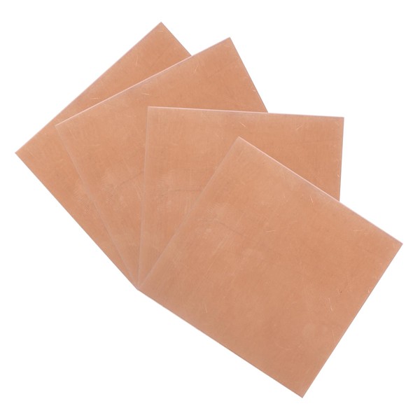 VILLFUL 4sheets Copper Sheets for Crafting Sturdy Copper Plate for