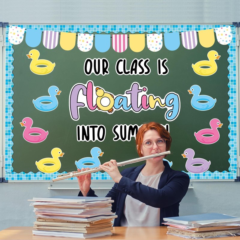 Justforjoyful Summer Bulletin Board Decorations Floating Into Summer Classroom Bulletin