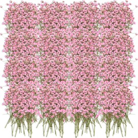 Tinideya 100 Pcs Dried Babys Breath Flowers Bulk Babys Breath Real Pressed Flowers Natural Gypsophila for Resin Wedding Art Craft Baby Shower DIY Invitations Scrapbooking Card Making(Pink)