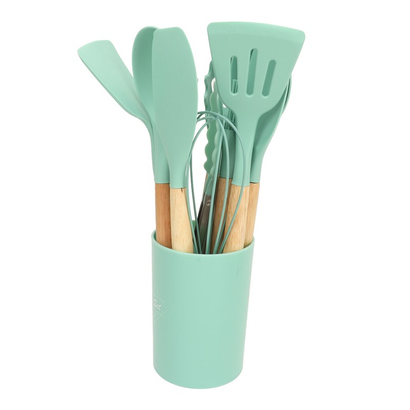 12PCS Kitchen Utensil Set Silicon Cooking Utensils Set with Holder