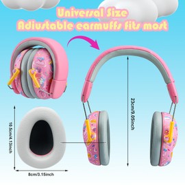 Samaly Kids Ear Defender, SNR 27dB Ear Defenders for Children, Noise Cancelling Headphones Autism, Kids Ear Protection Earmuffs for Fireworks, Concerts, Party(6 Months to 14 Years Old)