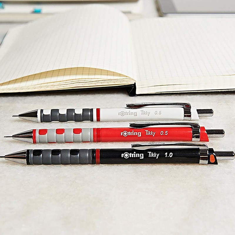 rOtring Tikky Colour-Coded Mechanical Pencils | 0.5 mm | Black