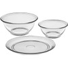 Anchor Hocking Bowls & Platter Hobnail Serving Dishes, 3 Piece