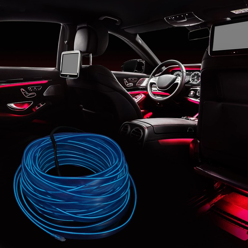 X AUTOHAUX 10 Meter/33ft Car Interior USB EL Wire Strip