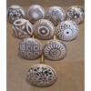 Pushpacrafts Xfer 10 Pcs Gold White Vintage Ceramic Flower Furniture