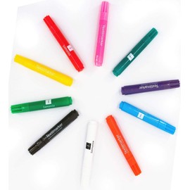 Jamasia 999202-2 Textile Marker Sets 3 x 10 for Painting Fabric, 30 Fabric Colouring Pens in Case, Textile Pens with Line Width from 2 to 5 mm, 30 Textile Colouring Pens in 10 Different Colours