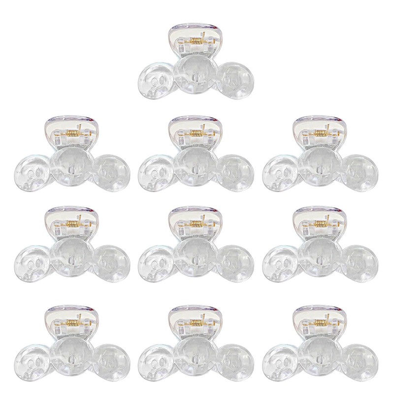 Pack Of 10 Clear Acrylic Hair Clips Hair Accessories Clear