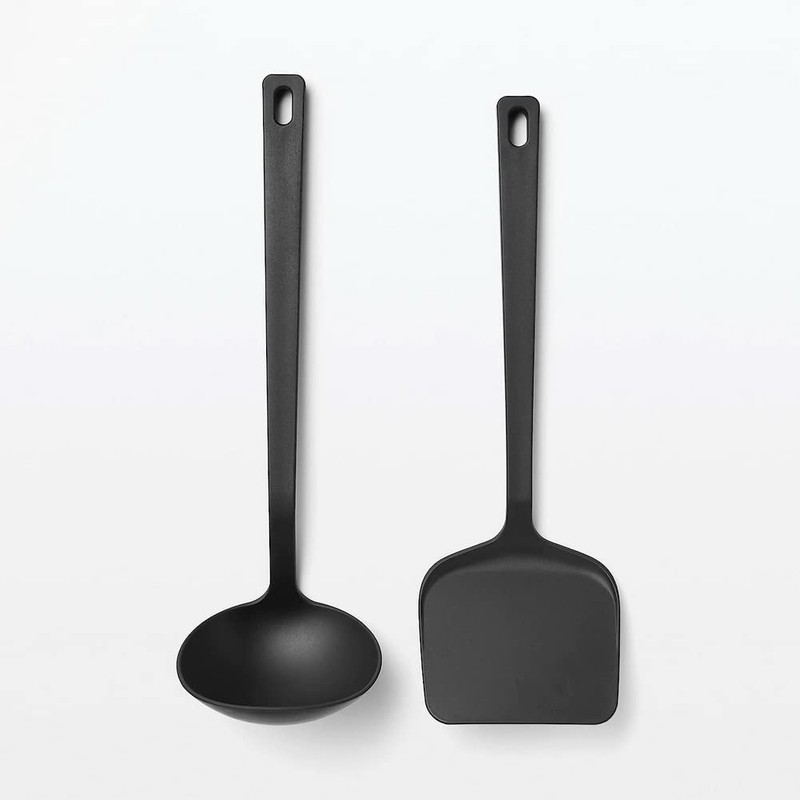 Muji 44594933 Ladle, Black, Length 11.4 inches (29 cm), Nylon