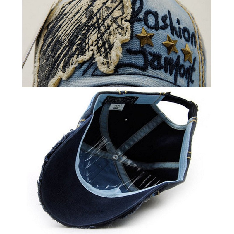 i-select American Casual Baseball Cap, Embroidered Patch, Unisex, Khaki