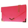 Girly Handbags Ladies Vintage Gold Tone Flat Clutch Bag Small
