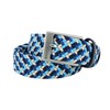 Biagiotti Men's and Women's Braided Elastic Belt with Genuine Leather