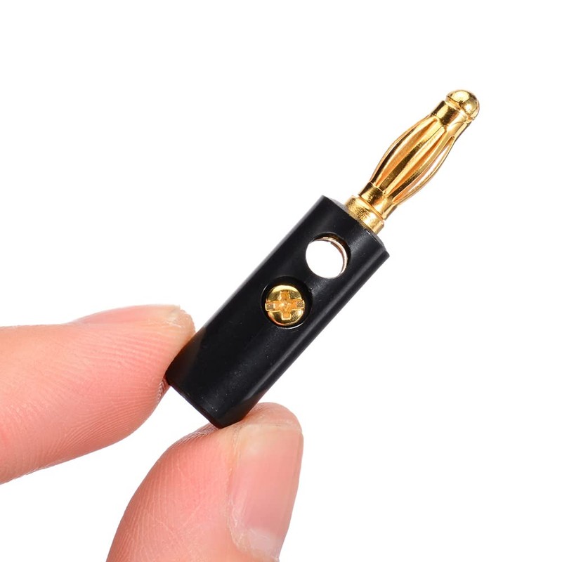 UP to 40Pcs Black Red Connector 4mm Gold Plated Banana
